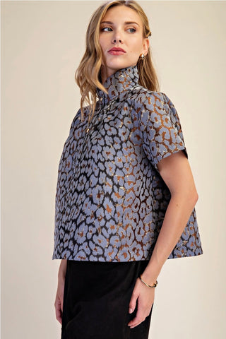 Metallic Cheetah Top