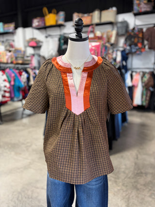 Disco Gingham Top