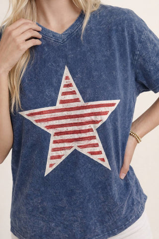 4th of July Vintage Star Tee