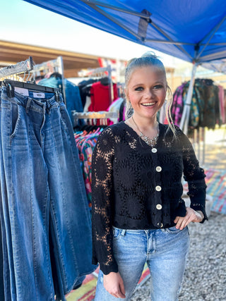 Lori’s Lace Floral Button Down
