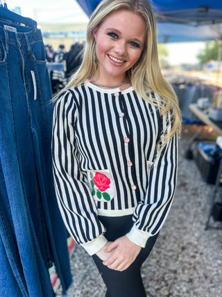 Celine’s Striped Cardigan