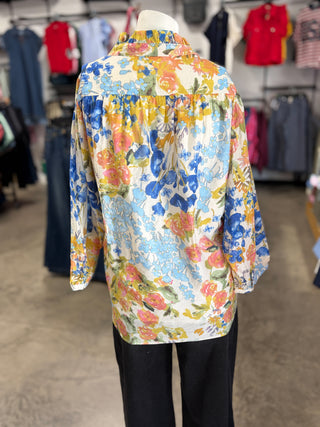 Floral Print Chiffon Top
