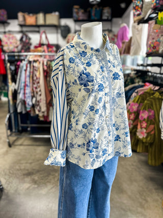 Jaylene’s Floral and Striped Top