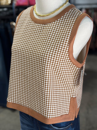 Gingham Sleeveless Top