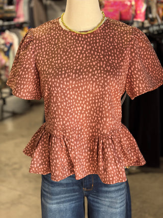 Hannah's Ruffle Hem Top