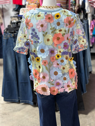 3D floral Blouse