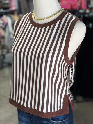 Stripe Sleeveless Top