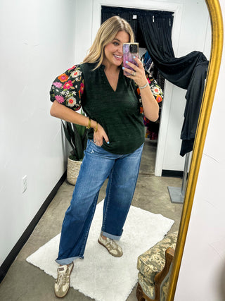 Kim's Floral V-Neck Top