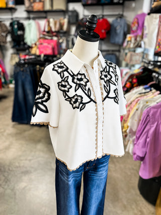 Kait Embroidered Top