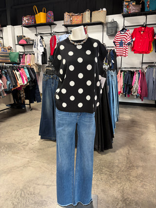 Gameday Polka Dot Sleeveless Knit Top