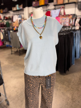 Sleeveless Knit Sweater