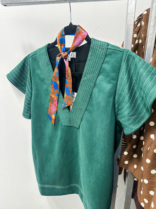 Suede Stitch Top
