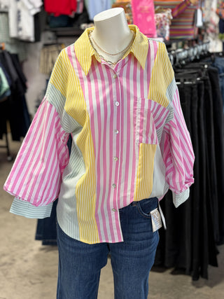 Ashley’s Pastel Stripe Top