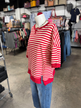 Oversized Stripe Knit Top