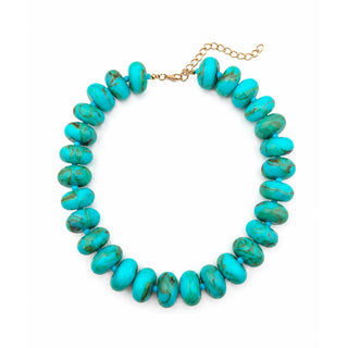 Flat Beaded Necklace Chunky Disc Choker