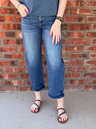 Slouchy Cropped Barrel Jeans