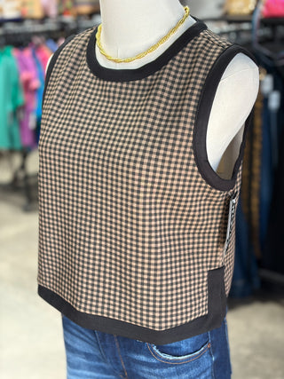 Gingham Sleeveless Top