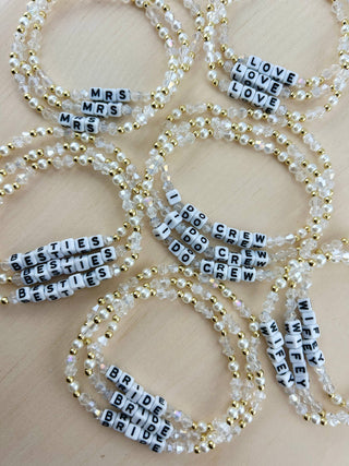 Pearl "Word" Stretchy Bracelet
