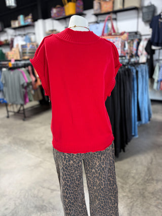 Sleeveless Knit Sweater