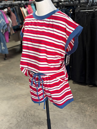 Americana Striped Lounge Set