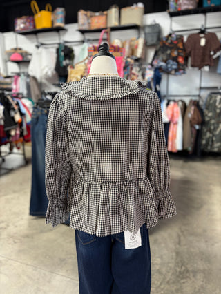 Gingham Bow Top