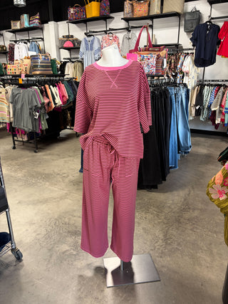 Striped Knit Set