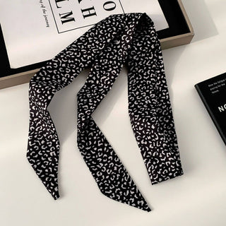 Black Vintage Skinny Scarf