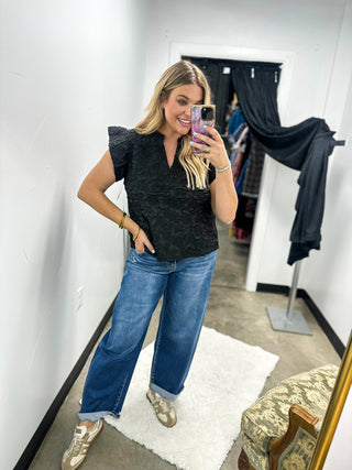 Hailey's Ruffle Sleeve Top