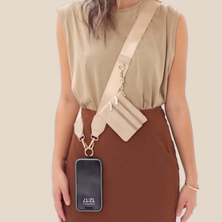 Clip & Go Phone Lanyard with Pouch - Neutral Collection