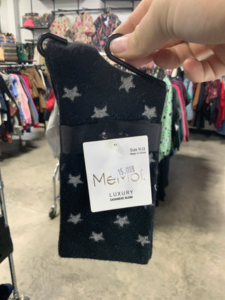 Compression Socks Black Starstruck Cashmere Blend