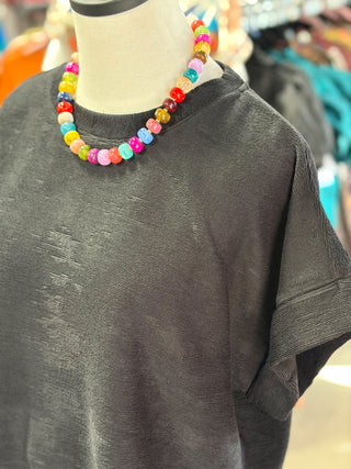 Soft Brush Drop Shoulder Top