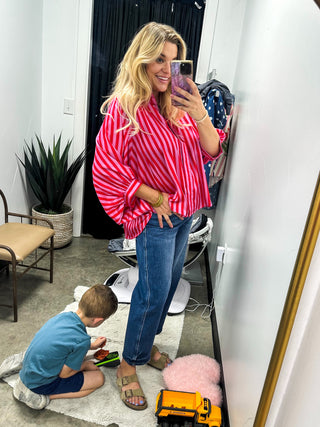 Chrissy’s Button Front Oversized Shirt