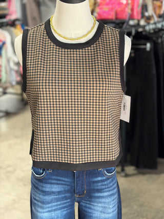 Gingham Sleeveless Top
