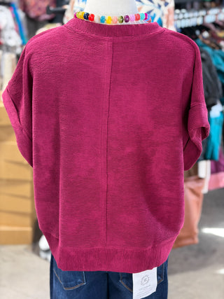Soft Brush Drop Shoulder Top
