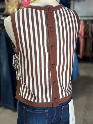Stripe Sleeveless Top