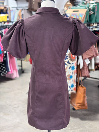 Suede Zipper Dress