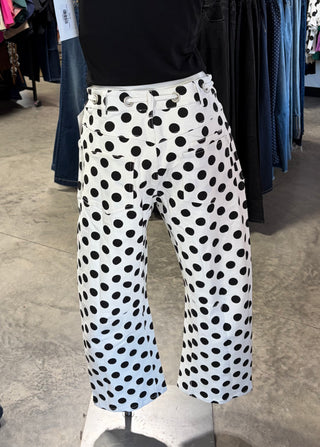 Polka Dot Drawstring Pants