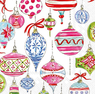 Merry Vintage Ornaments Paper Cocktail Napkins