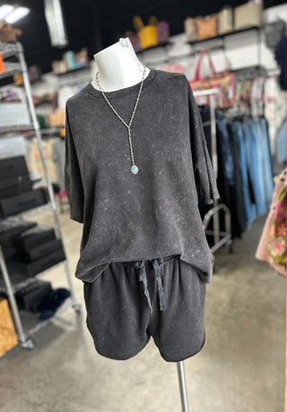 Mineral Washed Knit Casual Set