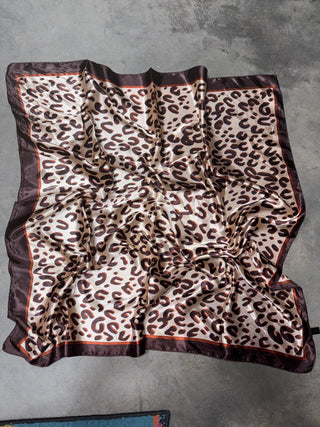 Espresso Cheetah Print Scarf