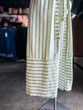 Charity’s Striped Button-Down Midi Dress
