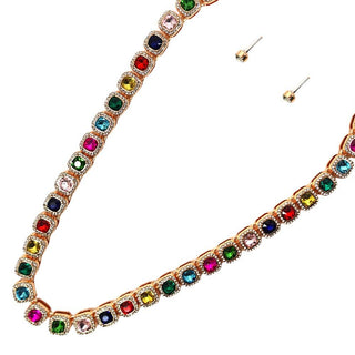 CRYSTAL STONE CHAIN NECKLACE