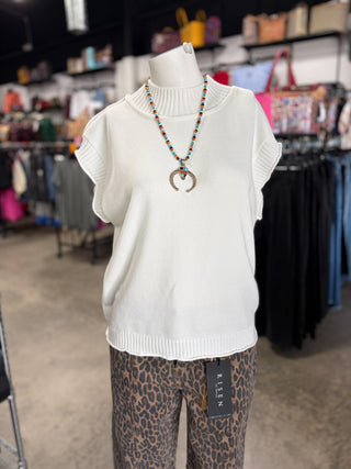 Sleeveless Knit Sweater