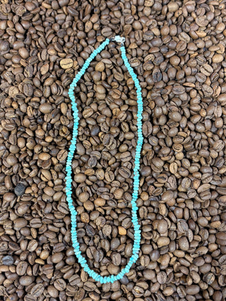 Turquoise stone necklace 18”