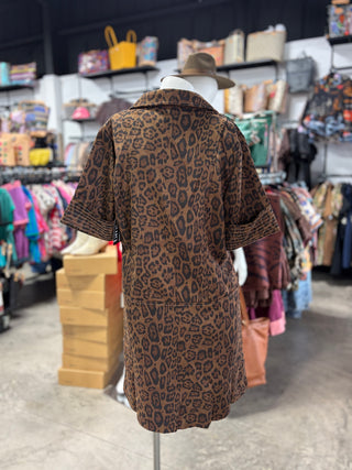 Blair’s Leopard Suede Dress
