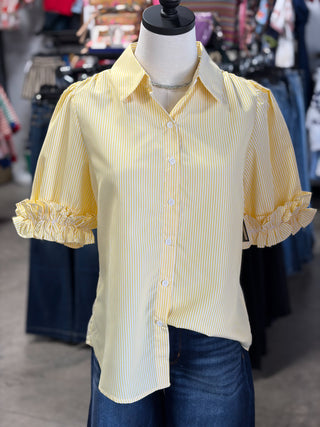 Ruffle Striped Short Top