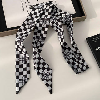 Black Vintage Skinny Scarf