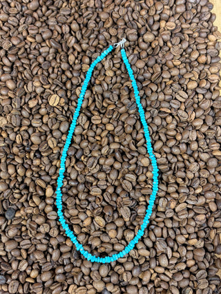 Turquoise stone necklace 18”