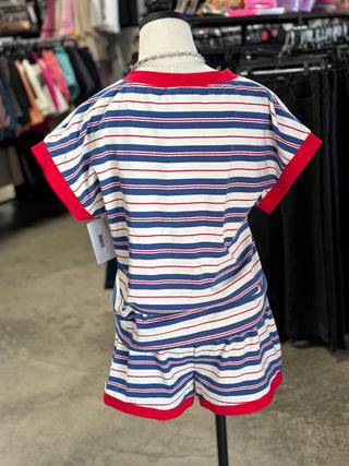 Americana Striped Lounge Set