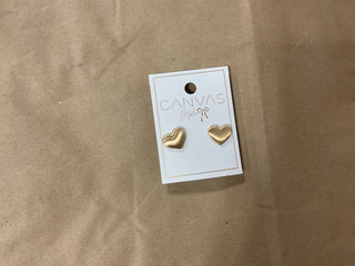 Puffed Heart Studs